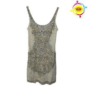 *ADRIANNA PAPELL WHITE DRESS